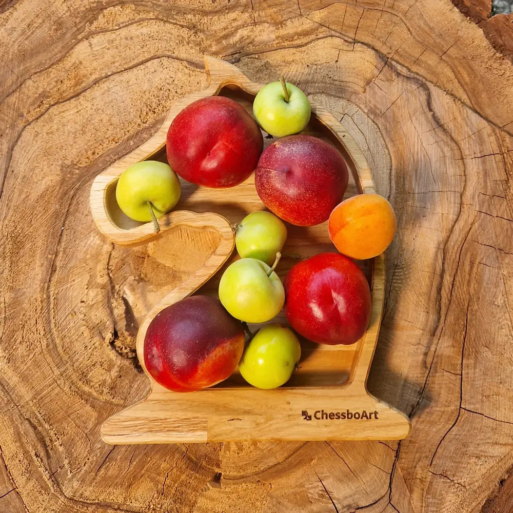 Chess Wooden Tray - Knight OAK