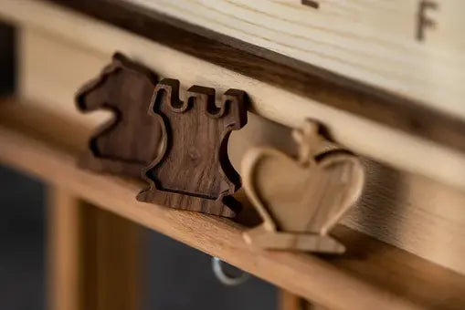 Chess Pieces for hanging with magnets - King, Rook, Knight, foto by Monika Burszczan