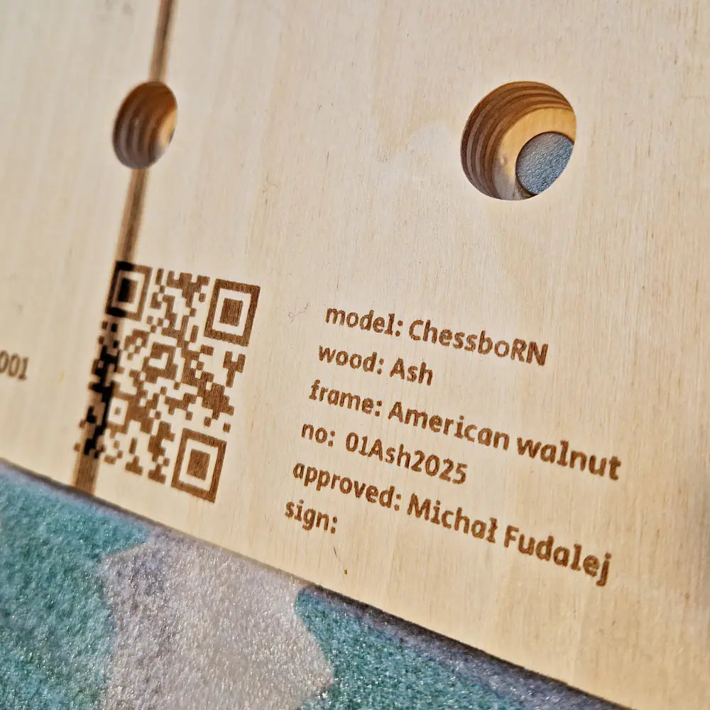 ChessboArt, back chessboard desription with sign