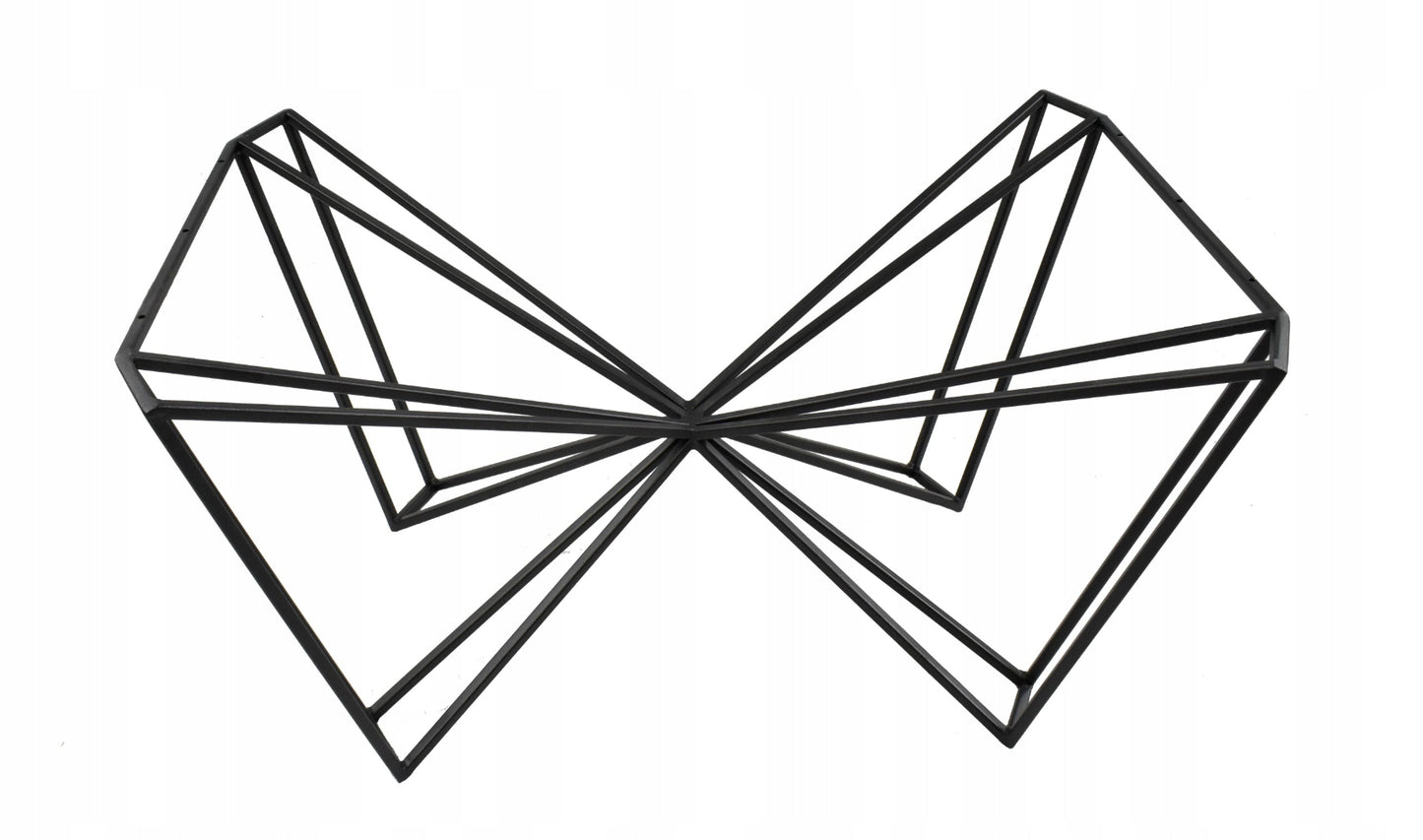 Powder-coated steel table support in white finish – minimalist frame for custom tabletop