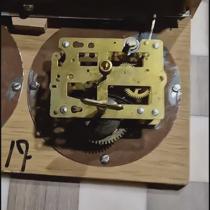 Service certificate for a vintage wooden chess clock