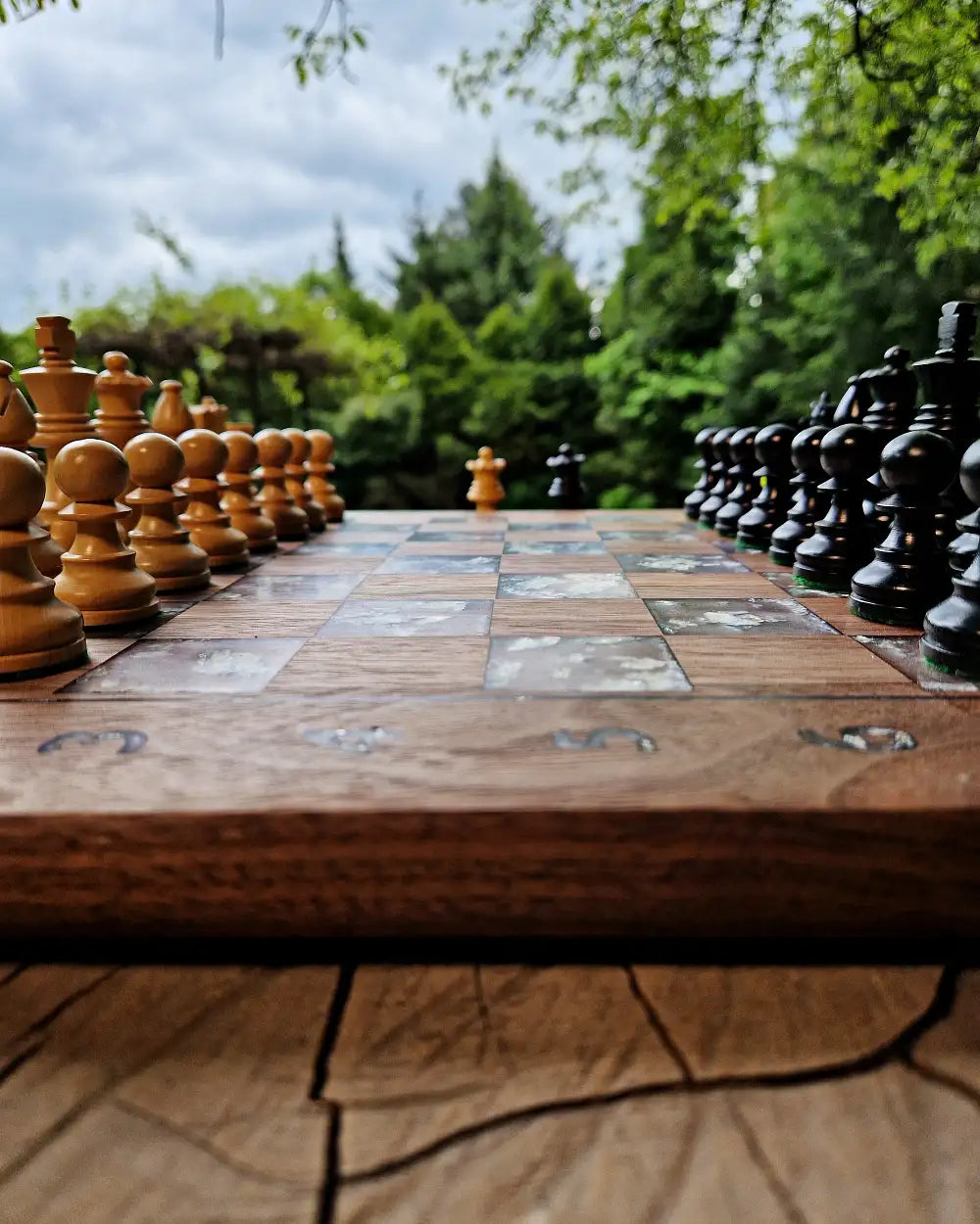 American Walnut Handrafted Chessboard - Small