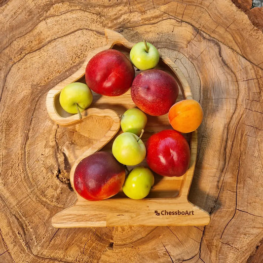 Chess Wooden Tray - Knight OAK