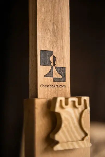 Chess Rook on top in our Chess Easel and ChessboArt Pawn Logotype