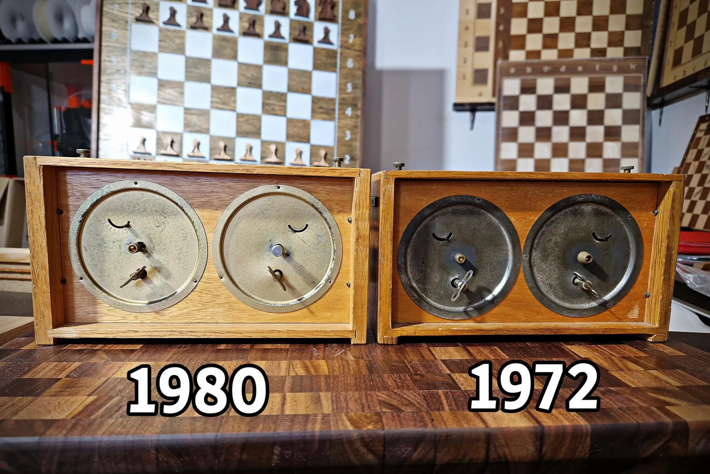 Koopman chess clock - compare 1980-1972 back