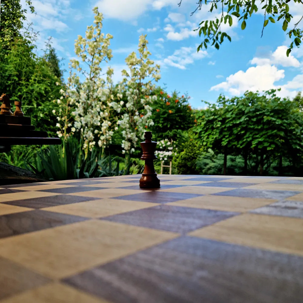 Bigest Wooden Chessboard XXL size and Handcrafted with black King