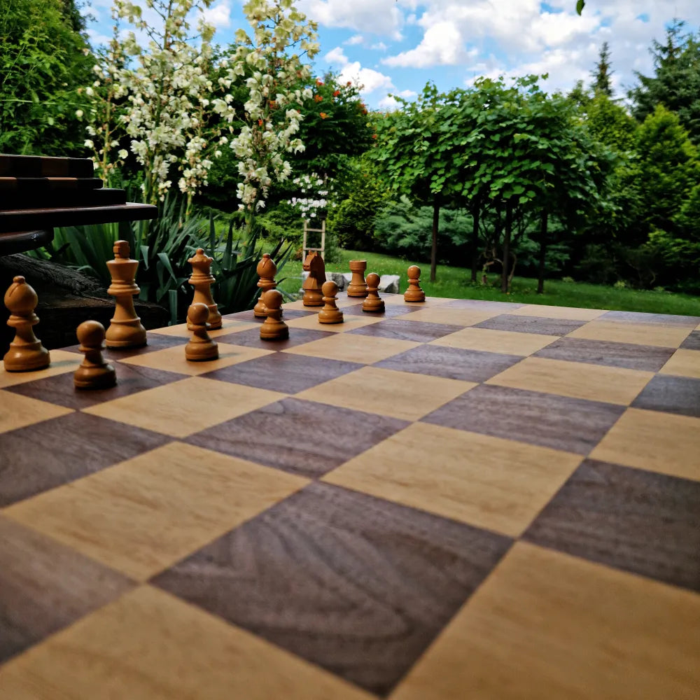 Bigest Wooden Chessboard XXL size in Garden